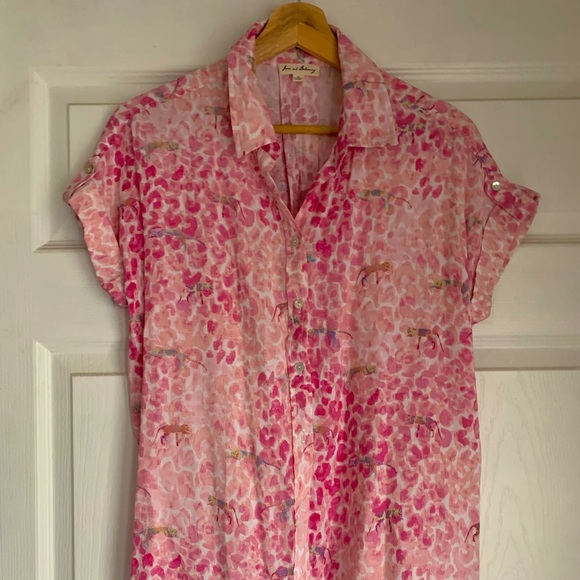 Jane and Delancey Tops - Jane and Delancey Pink Cheetah Print Blouse